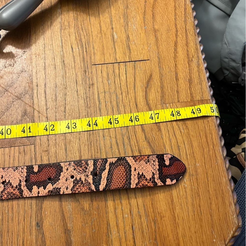 Red/Orange Snakeskin Belt - Picture 4 of 5